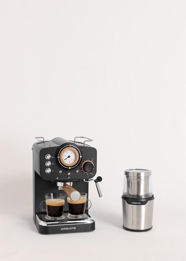 CREATE Pack THERA RETRO Express-koffiezetapparaat + MILL PRO koffie- en kruidenmolen Zwart