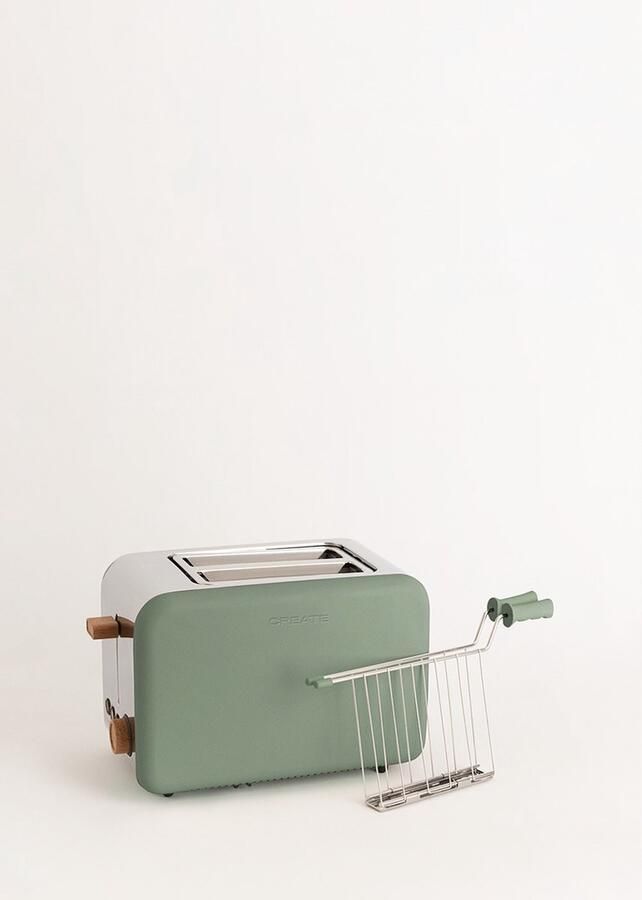 ‎CREATE -Pack TOAST RETRO Klein Broodrooster voor breed brood + SET VAN 2 TOSTIKLEMMEN om Sandwiches