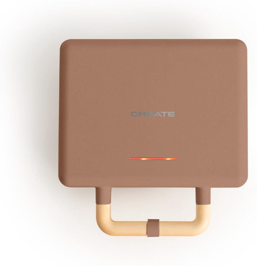 Create Tosti-ijzer grill en wafelijzer met verwisselbare platen Mokka Dubbel STONE STUDIO