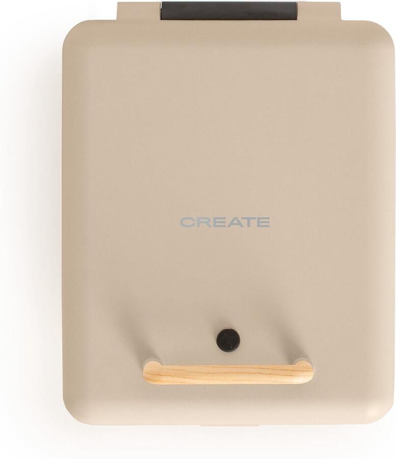 ‎CREATE Tosti-ijzer grill en wafelijzer met verwisselbare platen Zand Viervoudig STONE STUDIO