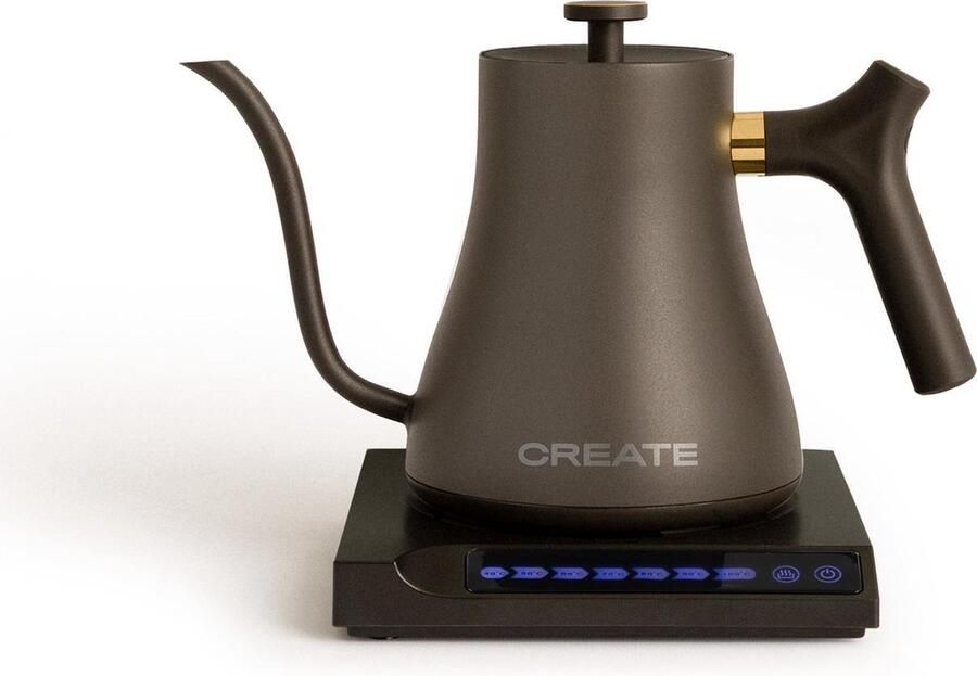 Create Waterkoker Digitale 880 Watt 500 ml BPA vrij RVS Elektrisch Mat Zwart Hattori Swan
