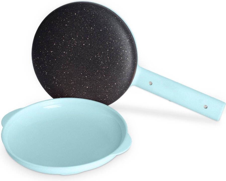 Create Crêpe maker-Pastel blauw- zonder olie of vet- Antislipbodem en antiaanbaklaag CREPE MAKER - Foto 3