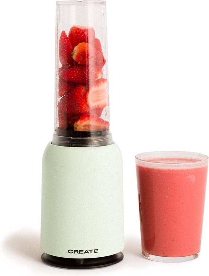 Create MOI SLIM Draagbare Glazen Blender Sappen Shakes of Smoothies 400ml Groen
