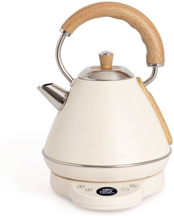 Create Elektrische waterkoker 1 L met temperatuurregeling Gebroken wit KETTLE RETRO PRO