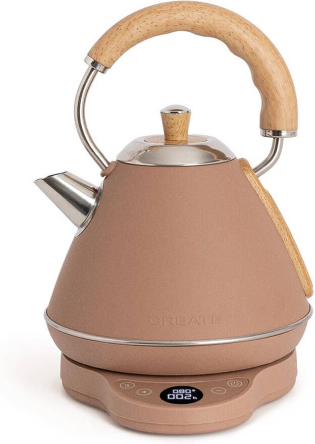 Create Elektrische waterkoker 1 L met temperatuurregeling Mokka KETTLE RETRO PRO