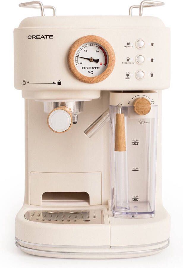 Create THERA MATT PRO 20bar halfautomatische espressomachine Met melkreservoir Gebroken wit - Foto 2
