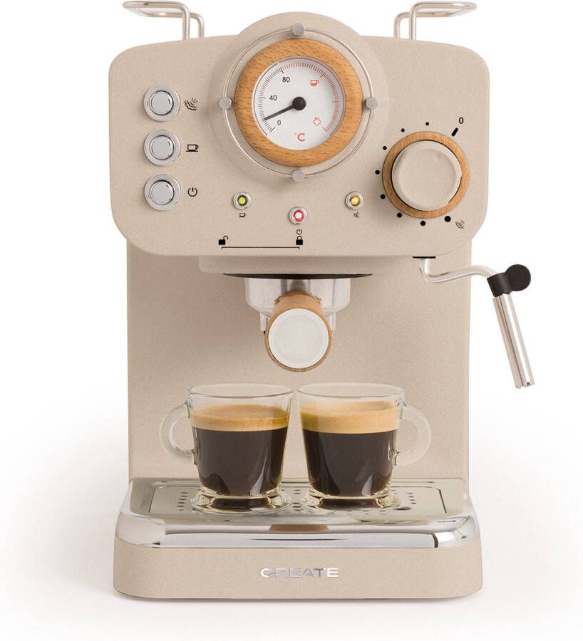 Create Koffiemachine Express Sage Gemalen koffie Espresso Cappuchino Machiato Americano THERA MATT RETRO - Foto 2
