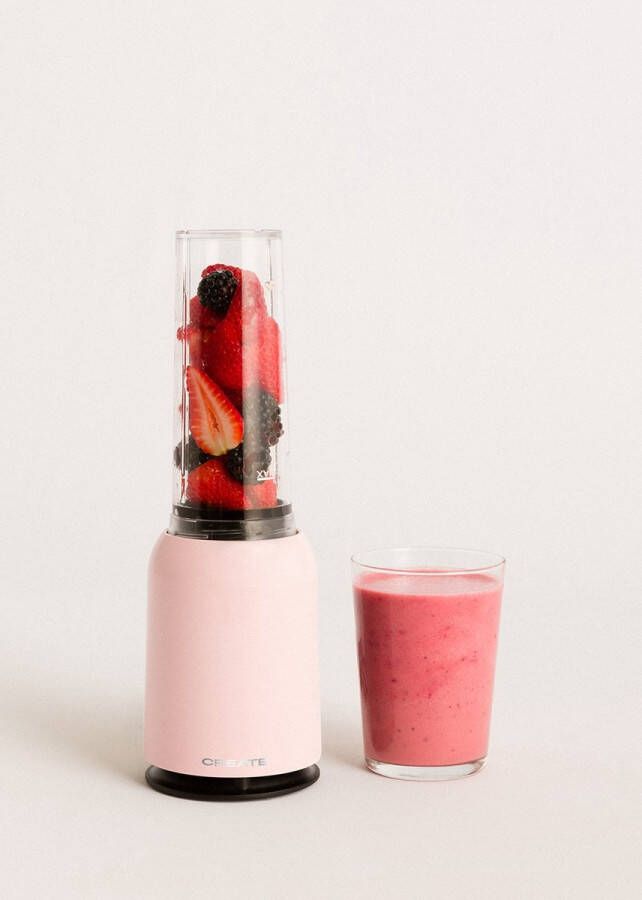 Create MOI SLIM Draagbare Glazen Blender Sappen Shakes of Smoothies 400ml Roze