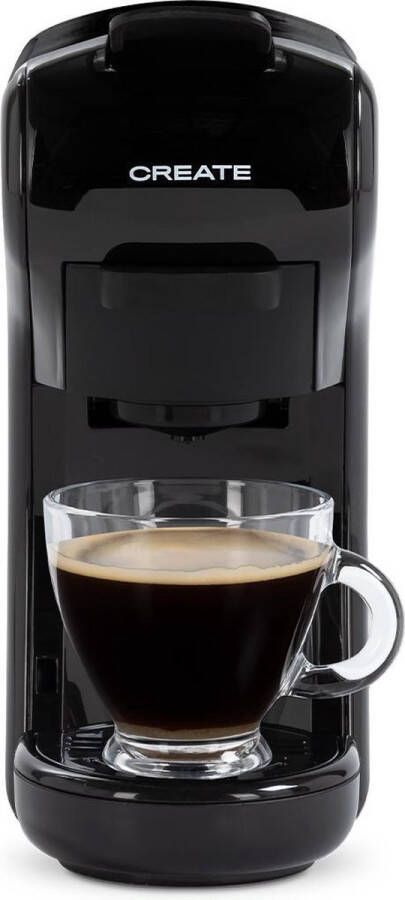 Create Koffiecupmachine Capsule koffiezetapparaat Nespresso Dolce Gusto 1450W Zwart POTTS Koffiemachine