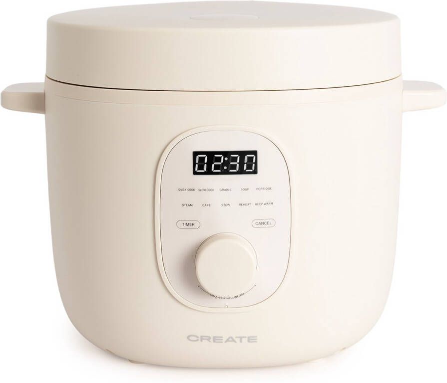 Create Multifunctionele elektrische rijstkoker met stoommandje RICE COOKER STUDIO 3L