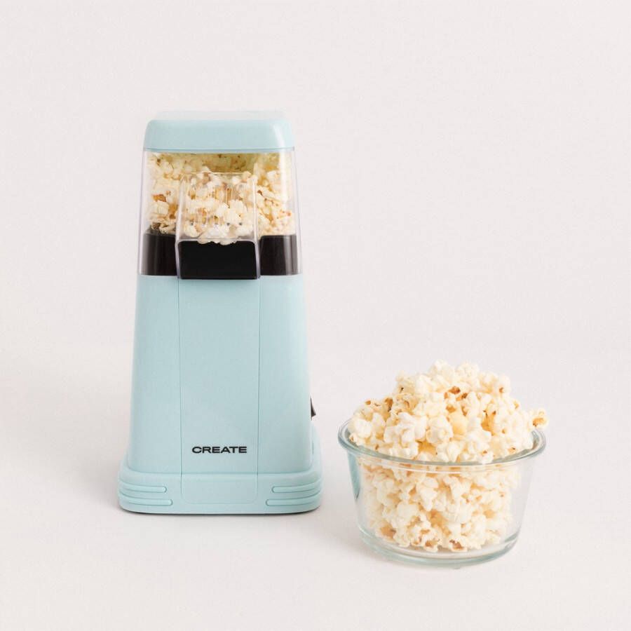Create POPCORN MAKER Popcornmachine Olie- en Vetvrij Inclusief Maatbeker Blauw - Foto 1