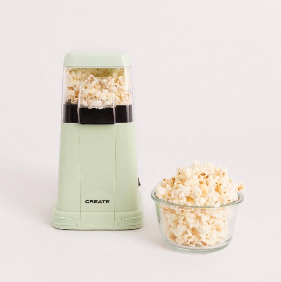 Create POPCORN MAKER Popcornmachine Olie- en Vetvrij Inclusief Maatbeker Groen - Foto 1