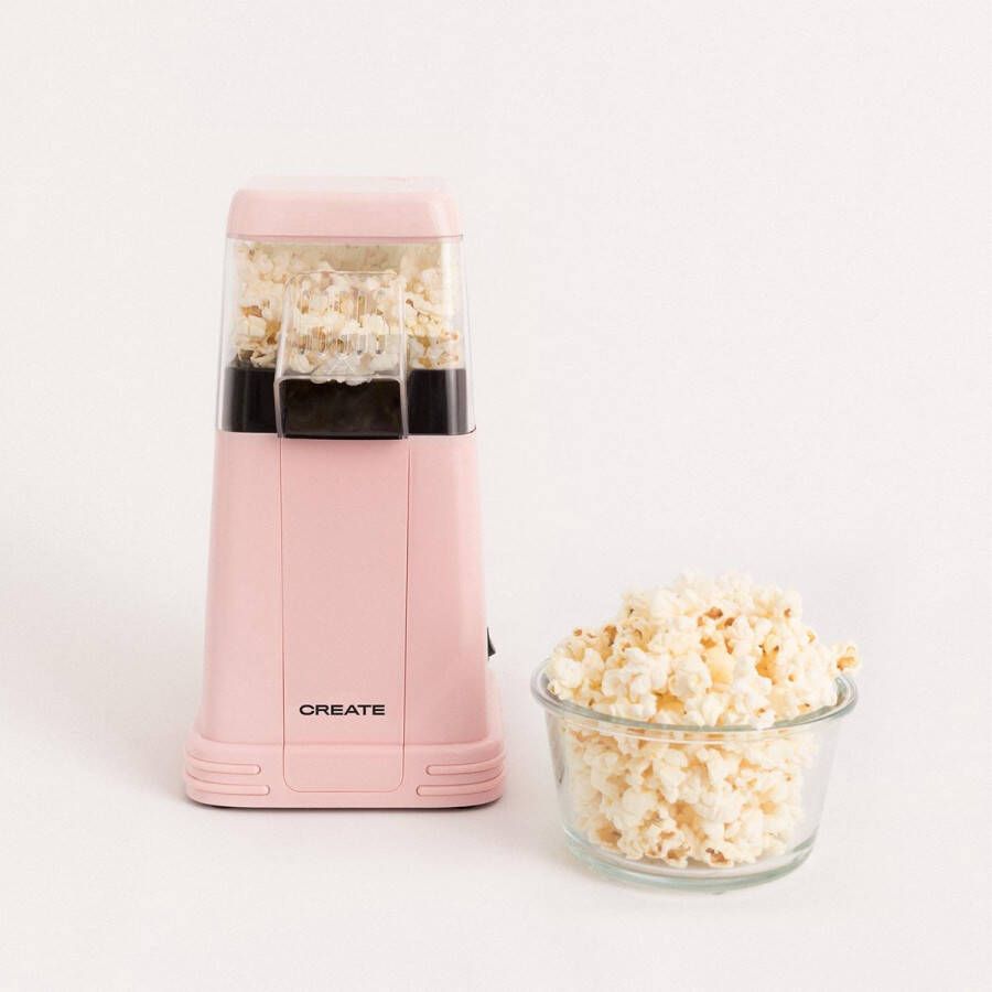 Create POPCORN MAKER Popcornmachine Olie- en Vetvrij Inclusief Maatbeker Roze - Foto 1