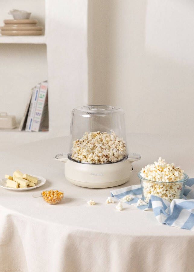 Create Popcornmaker met botersmelter klaar in 5 minuten Gebroken wit POPCORN MAKER STUDIO