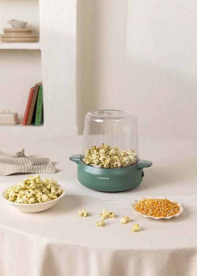 Create Popcornmaker met botersmelter klaar in 5 minuten Kleur Sage POPCORN MAKER STUDIO