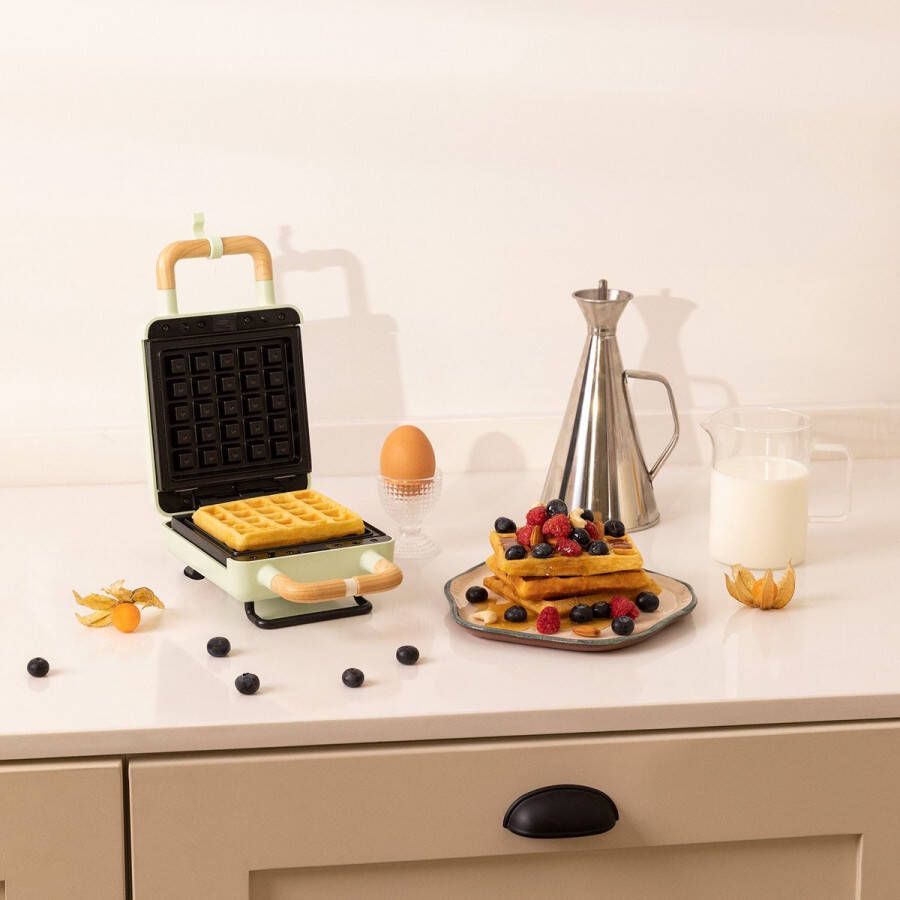 Create Tosti-ijzer grill en wafelijzer met verwisselbare platen Pastelgroen Individueel STONE STUDIO - Foto 2