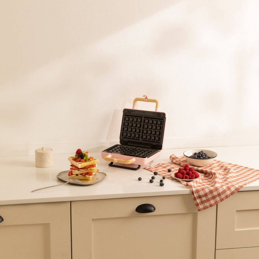 Create Sandwich wafel grill Verwisselbare grillplaten Verticale opslag Roze STONE 3 IN 1 STUDIO