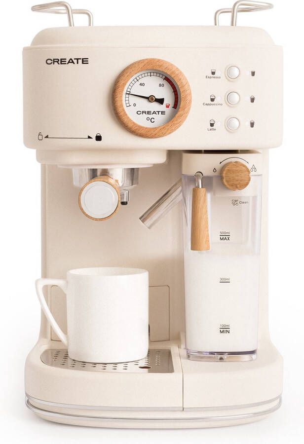 Create THERA MATT PRO 20bar halfautomatische espressomachine Met melkreservoir Gebroken wit - Foto 3