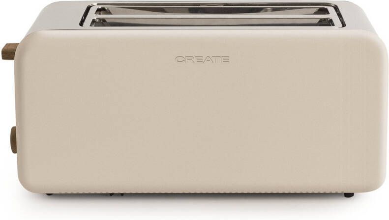 Create TOAST RETRO XL sleuven Broodrooster Voor Brede Plakken 6 niveaus Functies 1500W