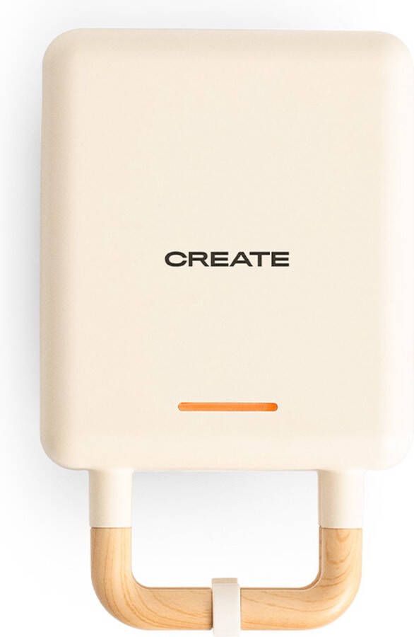 Create Tosti-ijzer grill en wafelijzer met verwisselbare platen Gebroken wit STONE STUDIO 2 in 1 - Foto 1