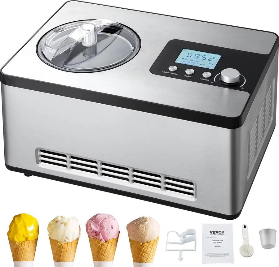 CreateEcom automatische ijsmachine ijsmaker ingebouwde compressor geen voorbevriezing tot 15 schepijsjes 3 standen 1 5 Liter