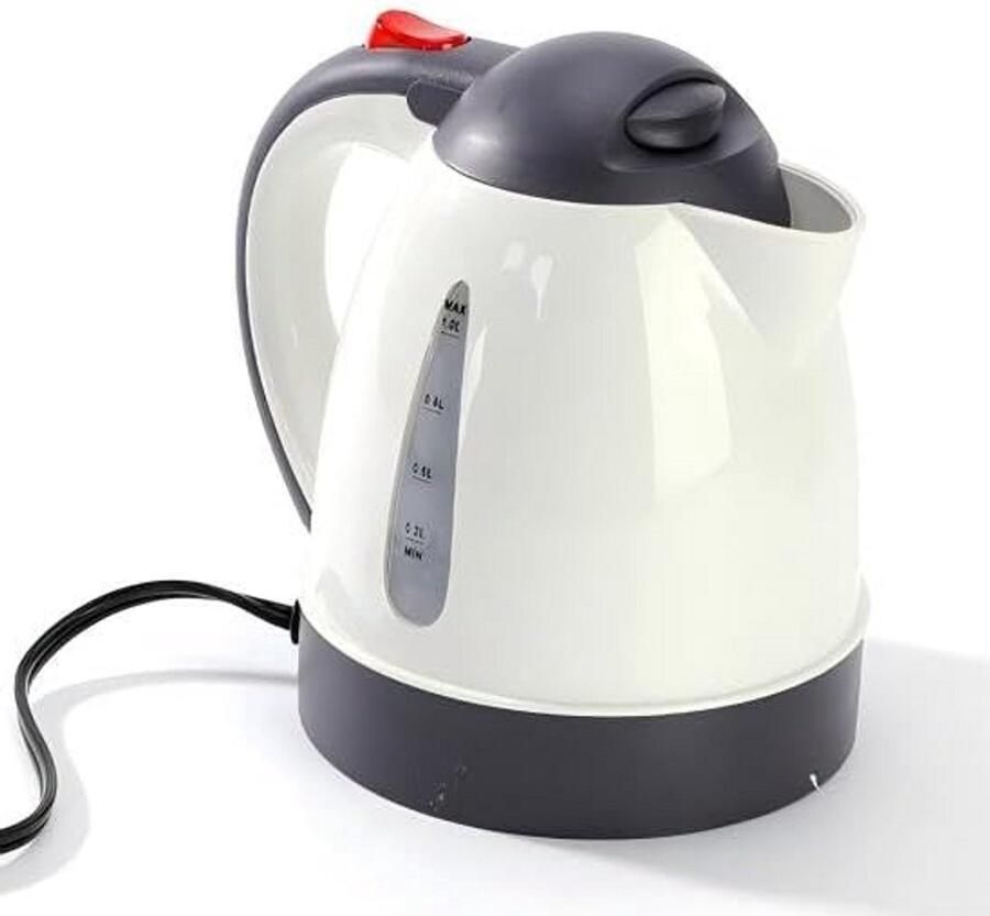 Creatorally 150W draagbare elektrische waterkoker voor in de auto 1000 ml verwarmd water voor in de vrachtwagen thee en koffie automatische uitschakeling voor roadtrips beige