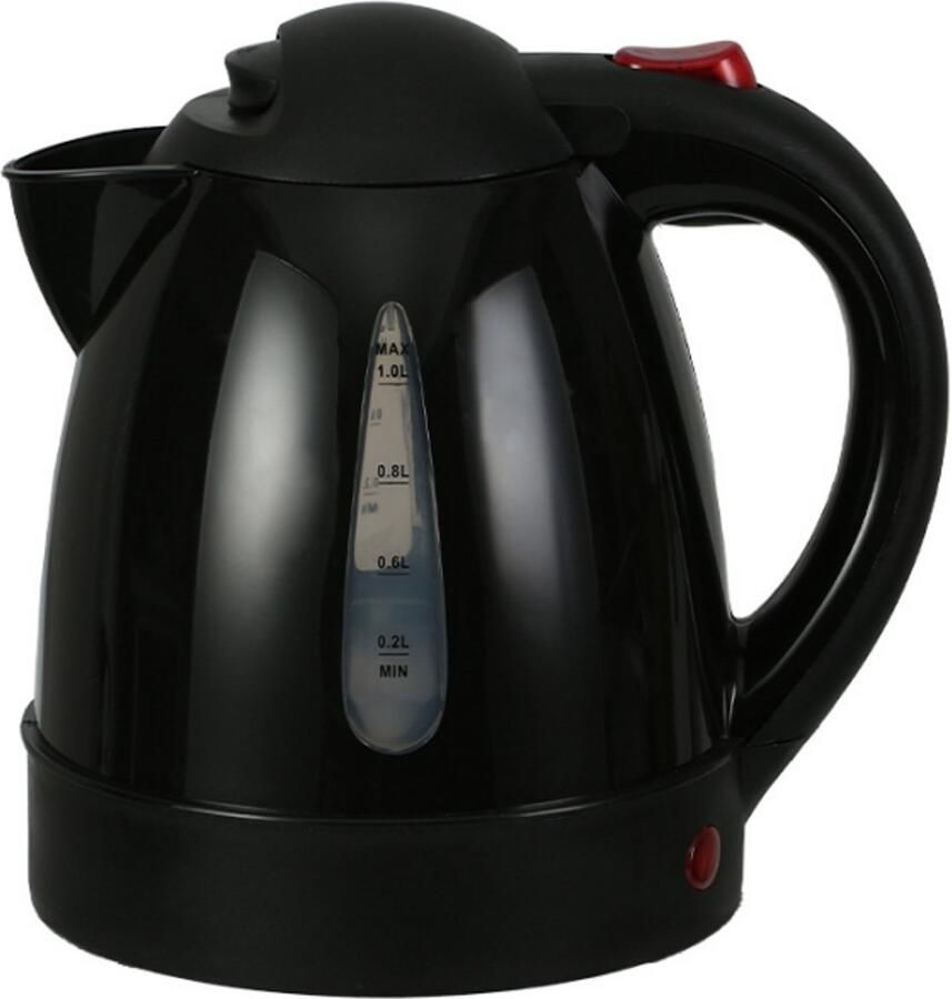 Creatorally Draagbare elektrische waterkoker voor in de auto (250W) 1000 ml thee koffie en warm water automatische uitschakeling voor roadtrips en vrachtwagens zwart