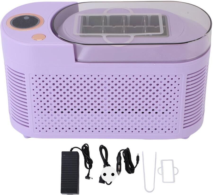 Creatorally IJsmachine voor op het aanrecht 8 blokjes draagbare mini-elektrische ijsmachine 120 W voor thuisgebruik in de auto EU-stekker