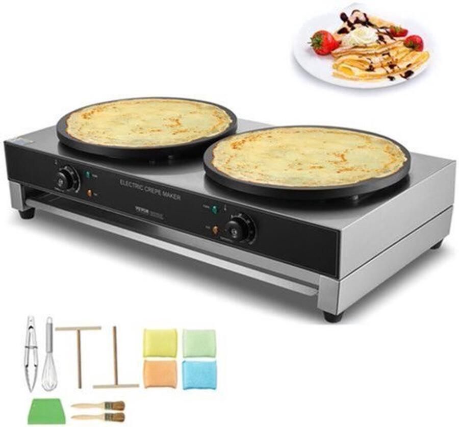 Crêpe Maker Elektrisch 16 Inch Platte Bakplaat 220V RVS Behuizing Voor Dessertwinkels En Thuisgebruik