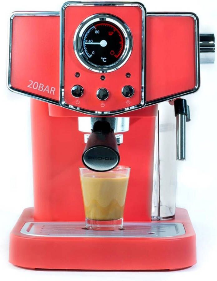 CRLYN Espressomachine Koffiezetapparaat Koffiemachines Rood