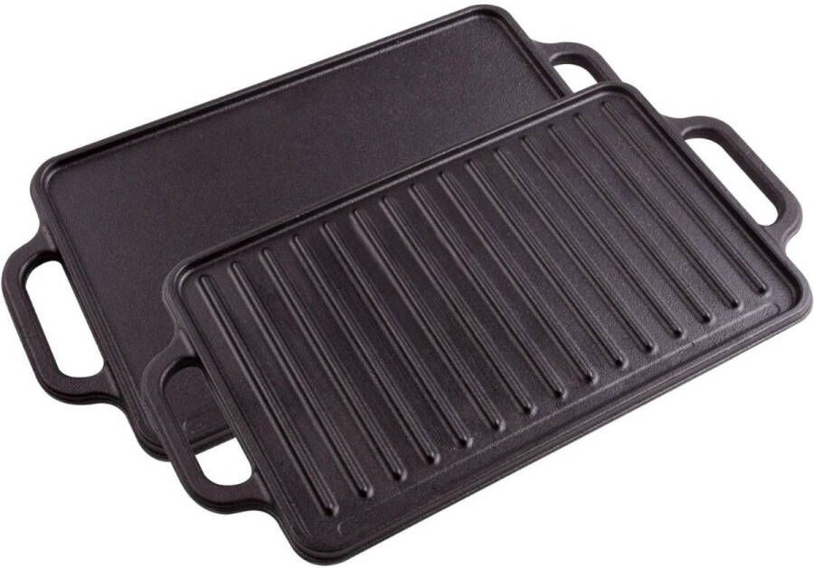 CRLYN Grillplaat Inductie Bakplaat Gietijzer Zwart