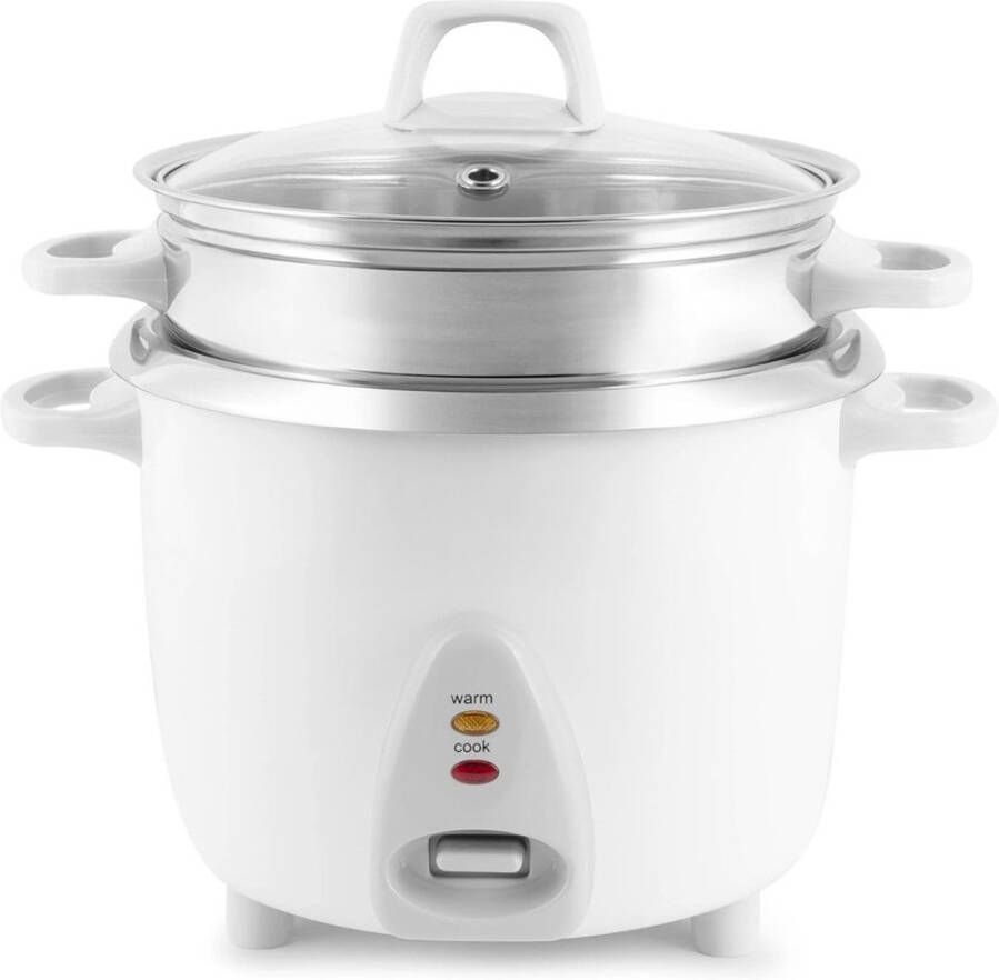 CRLYN Rijstkoker met Stomer Multicooker Warmhoudfunctie Wit