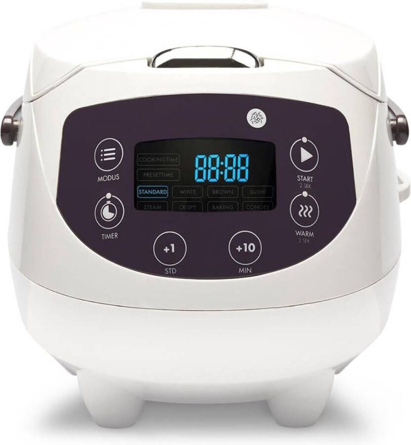 CRLYN Rijstkoker met Stomer Multicooker Warmhoudfunctie Wit