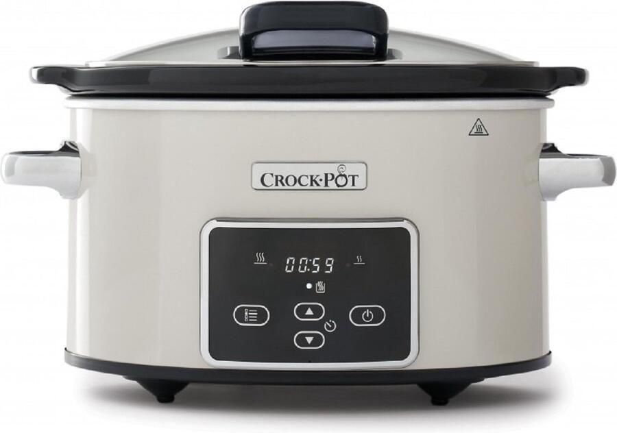 Crock-Pot CrockPot Slow Cooker beigewit Klapdeksel Digital 3 5L