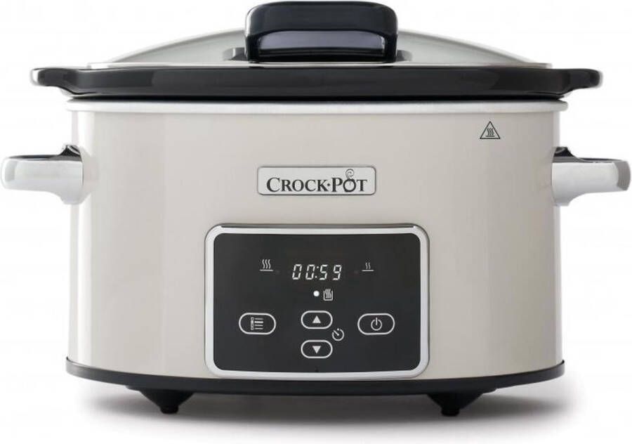 Crock-Pot CrockPot Slow Cooker beigewit Klapdeksel Digital 3 5L - Foto 1