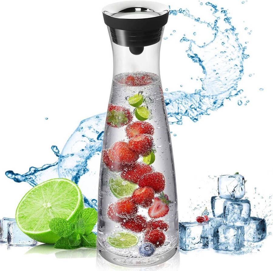Crrynuo Waterketel 1200ml Glazen waterkoker met automatisch openen en sluiten