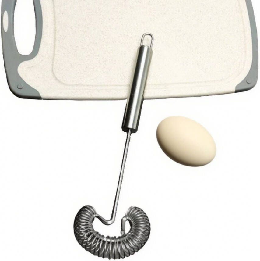 Crrynuo Keuken Handleiding Roestvrijstalen Eierklopper 1 Stuk Mixer Blender voor Bakken Koken Melk Thee