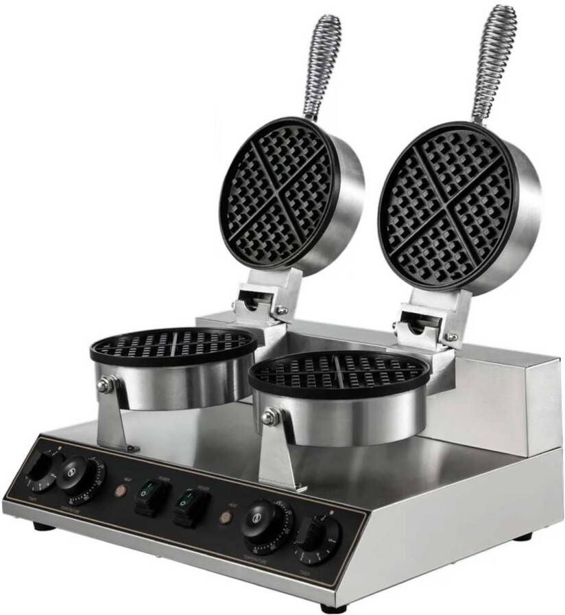 CUBO Belgische-wafelijzer Dubbel Rond Elektrisch CS-WAF2