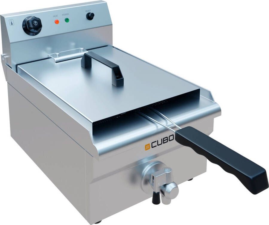 CUBO Friteuse 12L Elektrisch Tafelmodel Met aftapkraan CS-ESF-12-DT