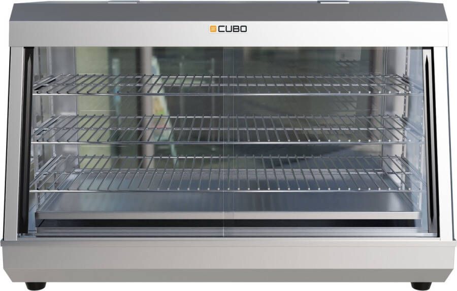 CUBO Warmhoudvitrine Tafelmodel 90cm breedte 1.8kW 3 planken CS-R60-1H