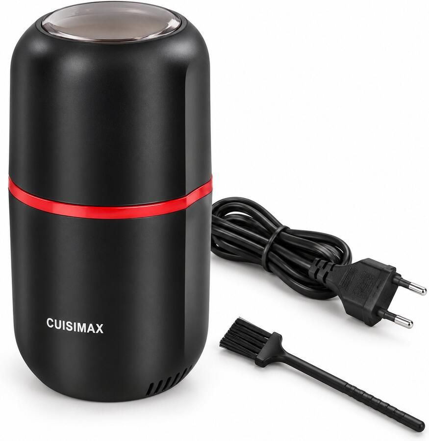 Cuisimax Elektrische Koffiemolen – 150W – Koffiebonenmaler en Kruidenmolen – RVS Maalmessen – One Touch Bediening – 120g Capaciteit