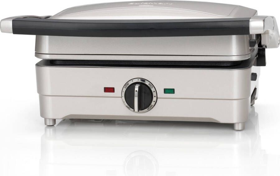 Cuisinart 3-in-1 Compacte Grill Wafel- en Omeletmaker Contactgrill GRSM3E Wafelijzer 3 anti-aanbak platen 210˚C Zilver - Foto 4