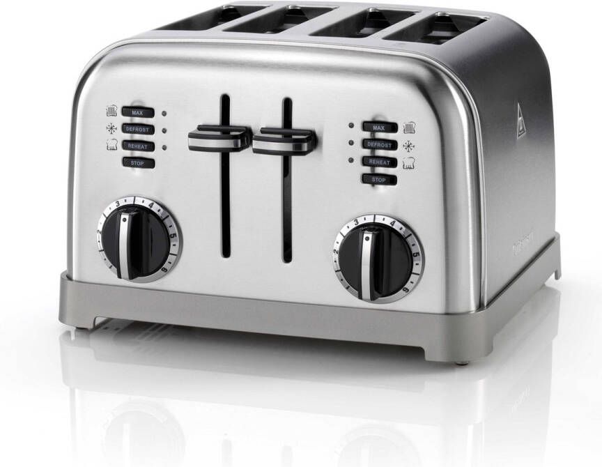 Cuisinart 4 Slice Toaster Broodrooster CPT180E 4 sleuven Ontdooifunctie Bagelfunctie 6 standen Metaal - Foto 4