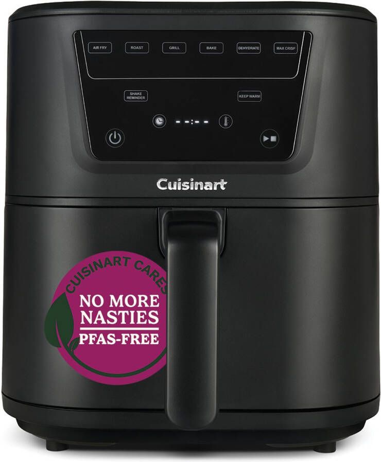 Cuisinart Compact Max AFS80BL Airfryer Heteluchtfriteuse XXL 7 6 L 2000W Tot 8 porties 7 programma's PFAS-vrij keramisch Zwart