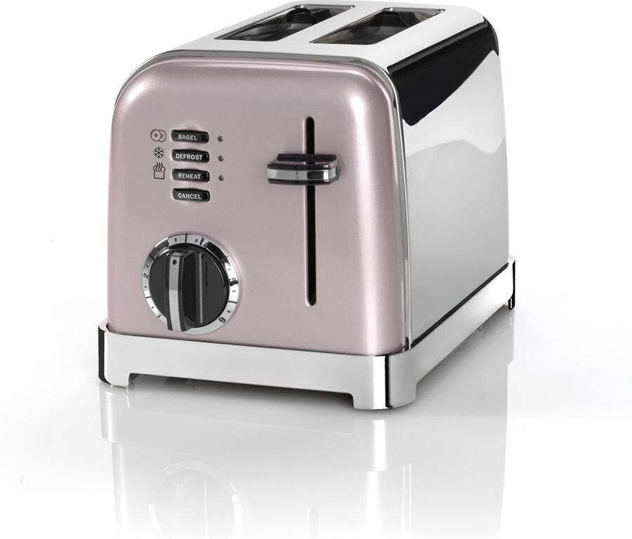 Cuisinart 2 Slice Toaster Broodrooster CPT160PIE Ontdooifunctie Bagel functie 6 standen Roze - Foto 3