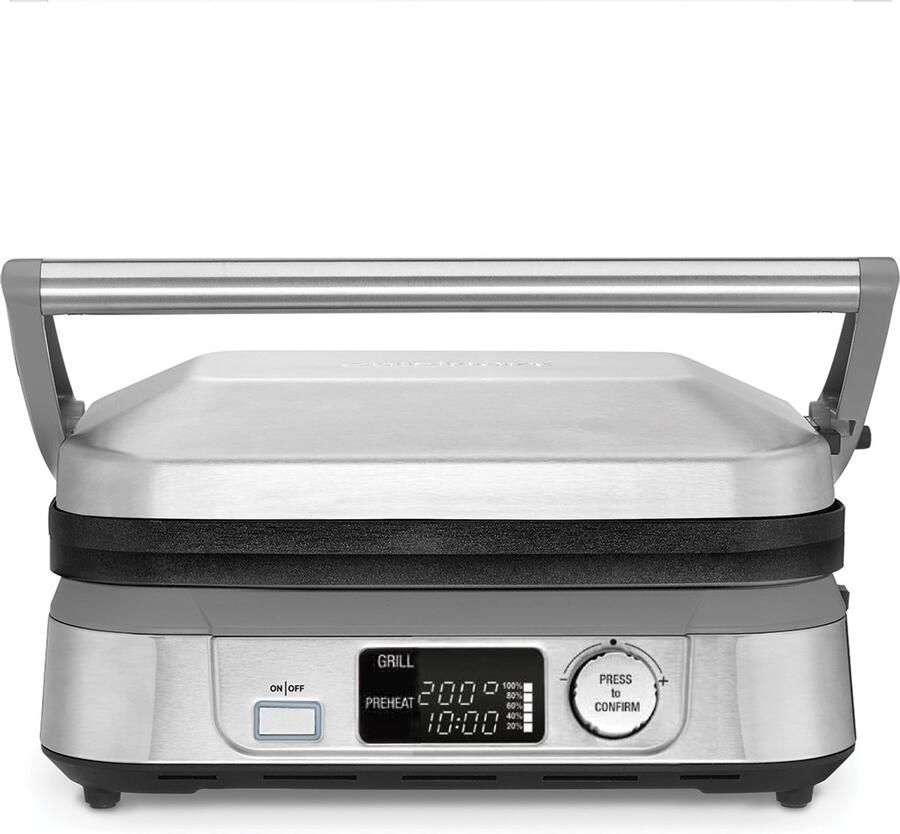 Cuisinart Griddler & Wafelmaker 6-in-1 Tafelgrill 80–230°C Digitale Display Omkeerbare Platen RVS