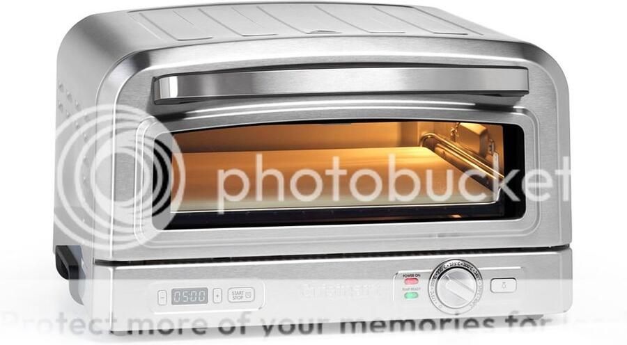 Cuisinart Pizza Oven Houtgestookte smaak in 5 minuten Voor binnen Complete pizza set Inclusief pizzaschep pizzasnijder steen en diepe schaal RVS - Foto 2
