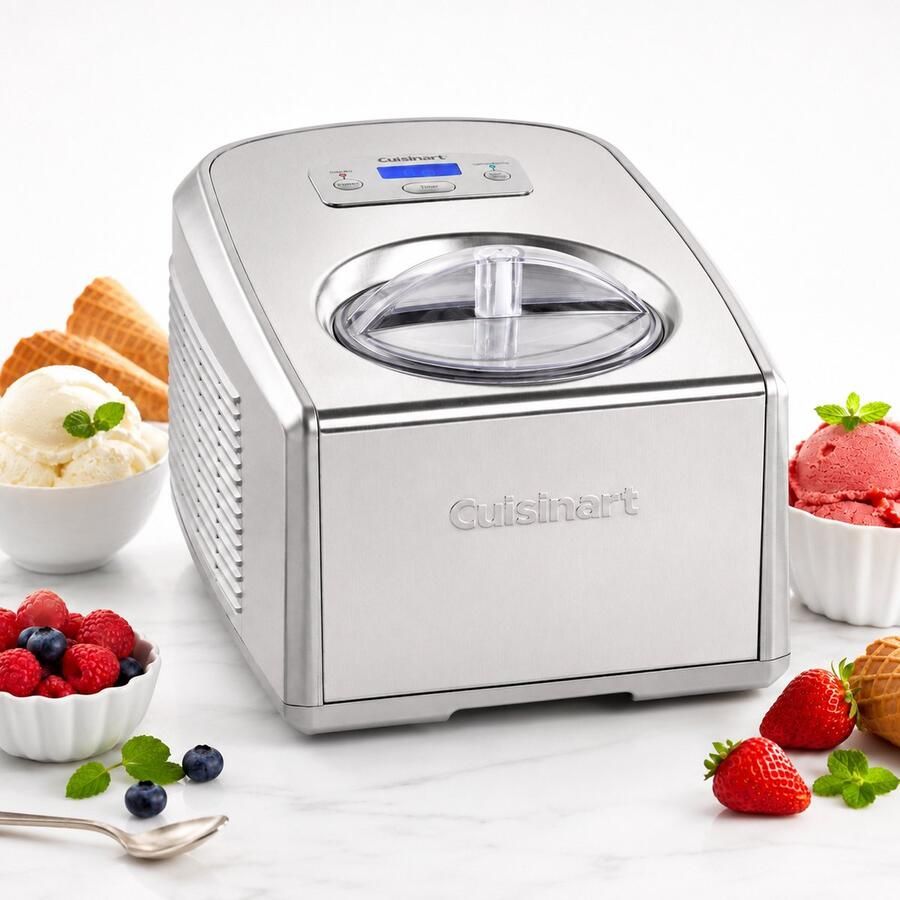 Cuisinart Zelfvriezende IJsmachine 1 5L Ijsmaker met Compressor Klaar in 40 Minuten 4 Programma s LED Display RSV