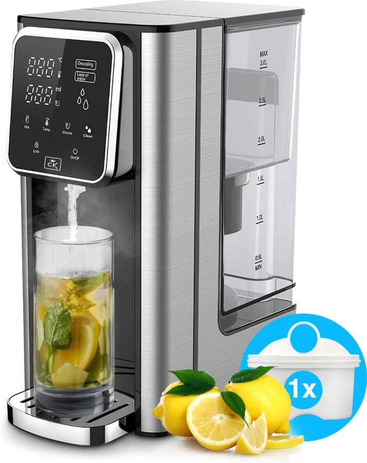 Cuisine King CuisineKing Heetwaterdispenser V2 4.0L Touch Display Warm Waterdispenser 2600W Instant Waterkoker Heetwatertap Incl. Filter - Foto 2