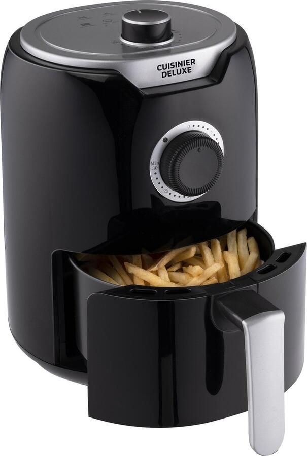 Cuisinier Deluxe Hetelucht friteuse Airfryer Gezond Frituren Hetelucht Frietpan met Timer 2 Liter